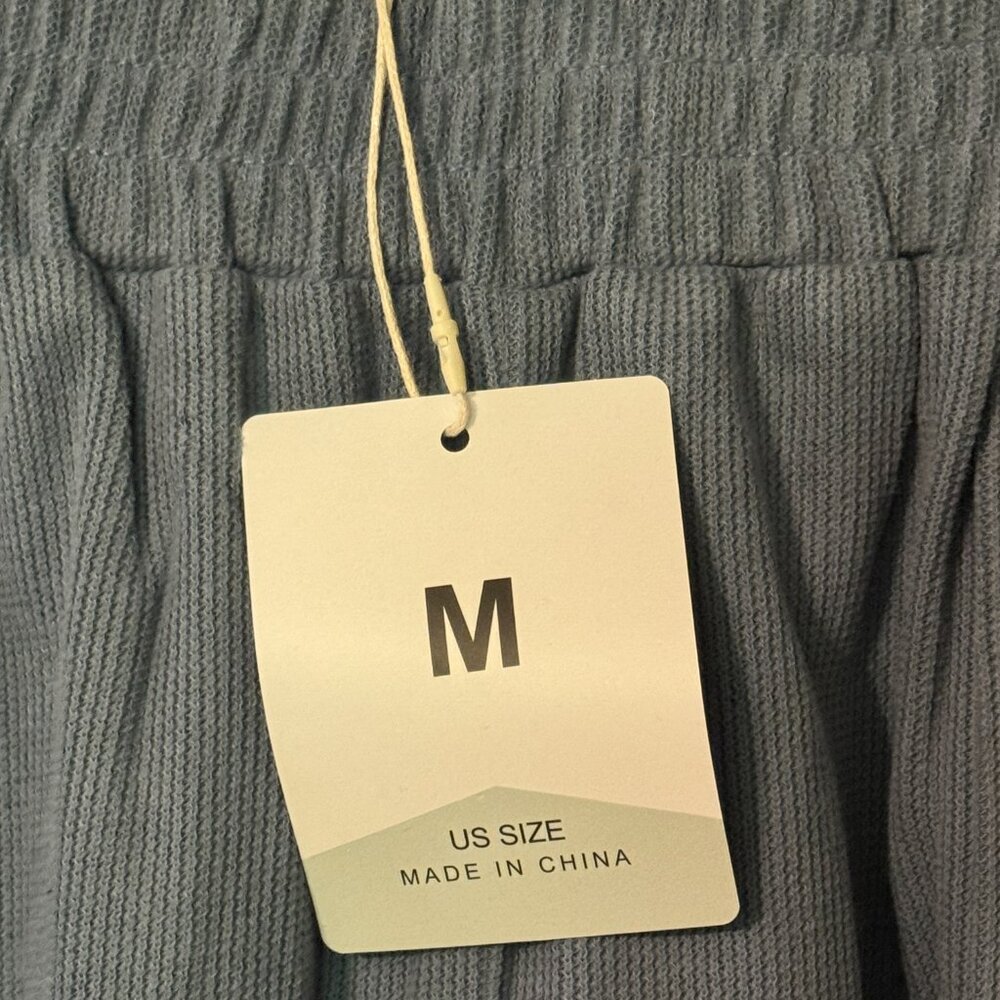NWT Womens Barrel Style Lightweight Sweatpants Light Blue Cotton Medium - Picture 3 of 4